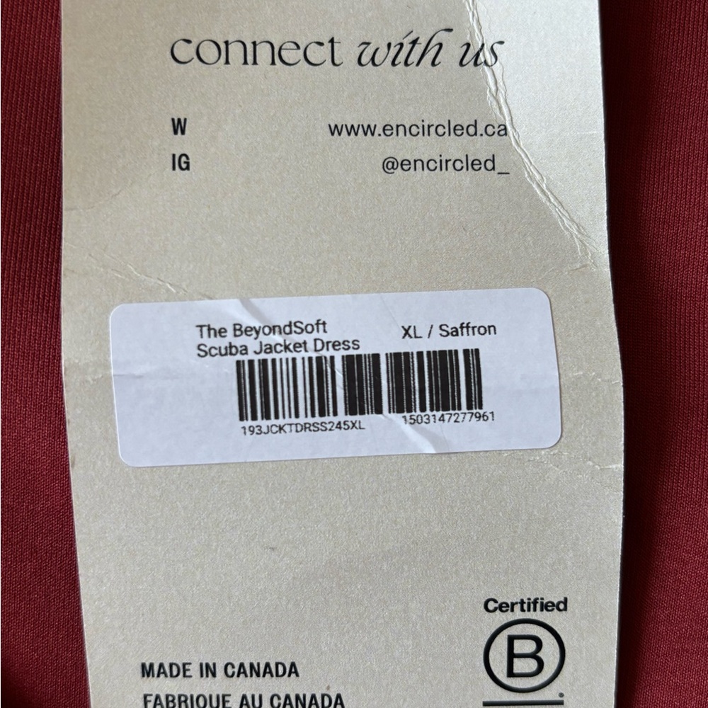 NWT Encircled BeyondSoft Scuba Jacket Dress in Saffron - Picture 7 of 8